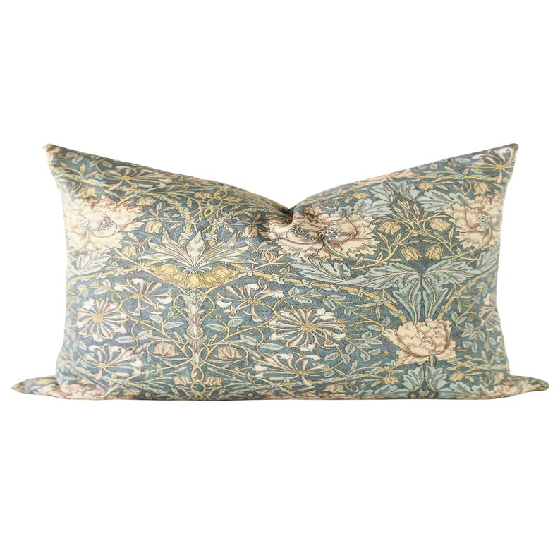 Teal Pillow Cover Floral Throw Pillow Covers Decorative Etsy