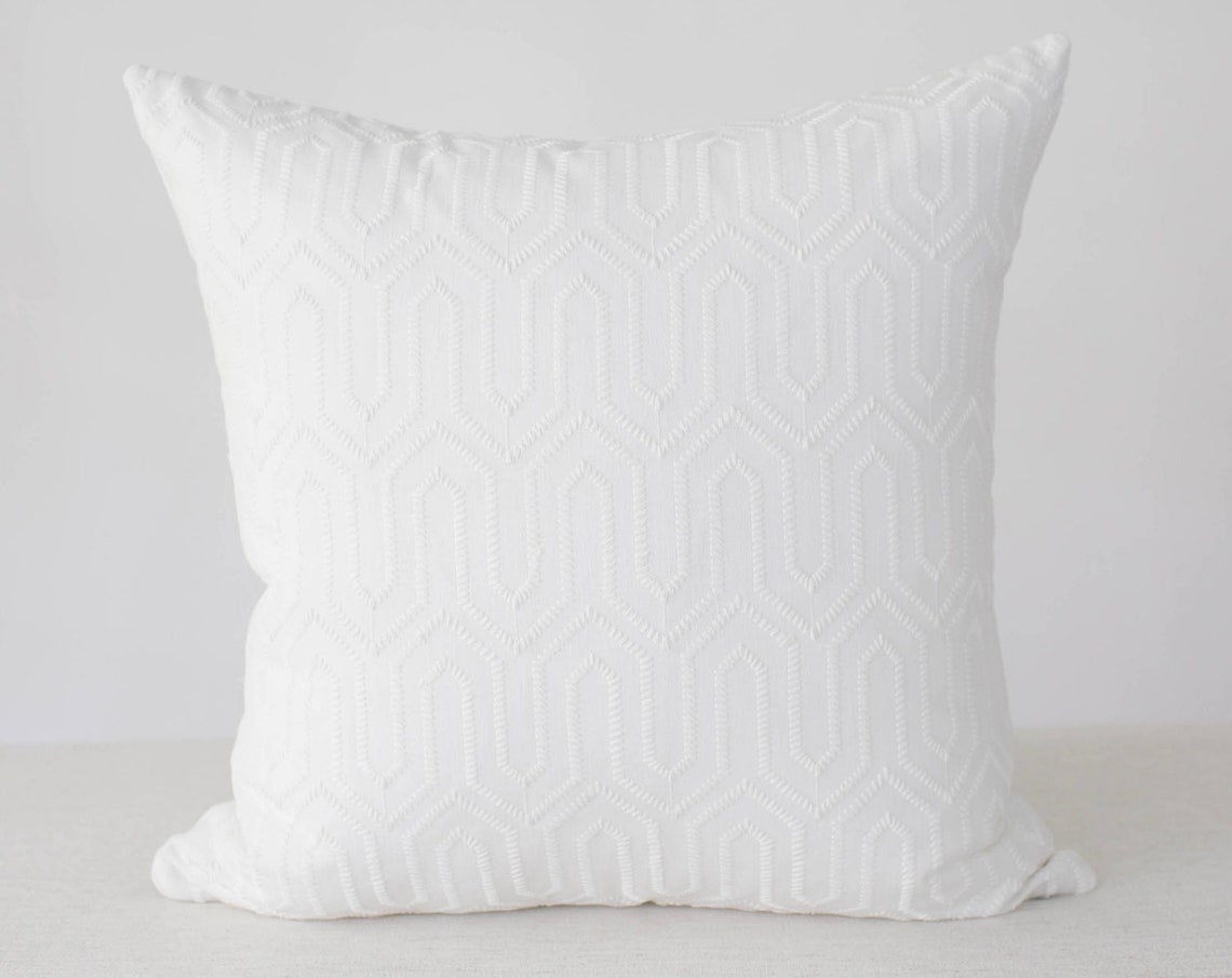 White Textured Pillow Cover 20x20 pillow cover Pillow Cover Etsy