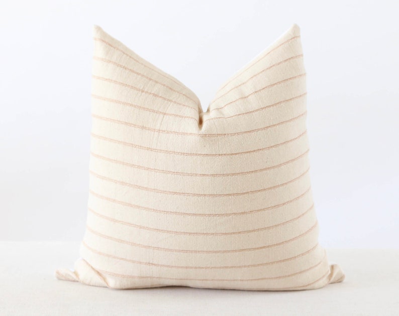 orange striped pillows