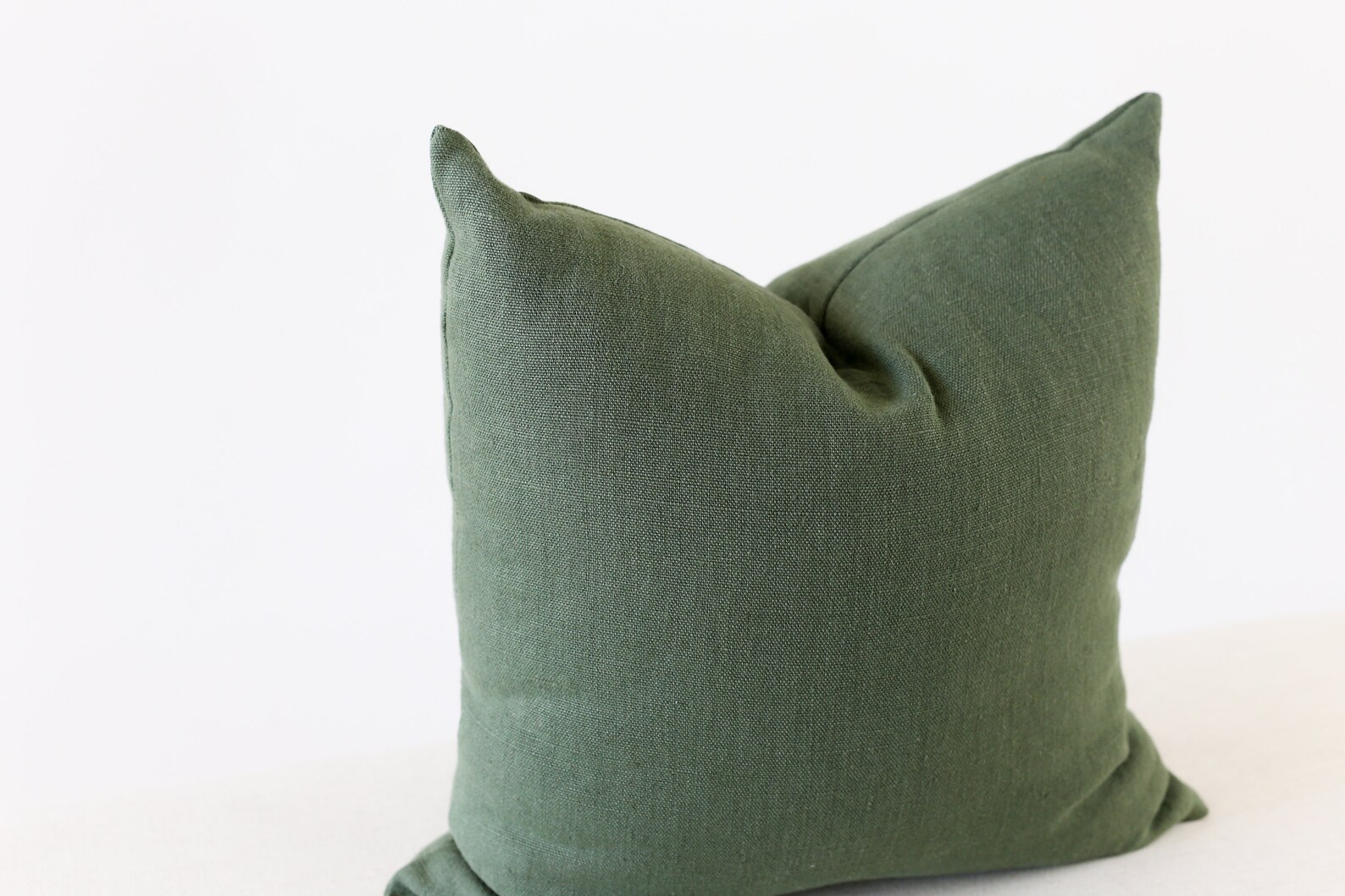 Green Linen Pillow Cover Moss Green Linen Pillow Sage Green Etsy