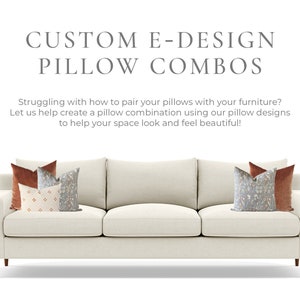 Custom Pillow Cover Combination E-Design Service Custom Room Design Interior Design Service E-design image 1