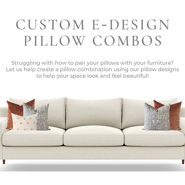 Combinazione di fodere per cuscini personalizzate Servizio di e-design / Design di stanze personalizzate / Servizio di interior design / E-design