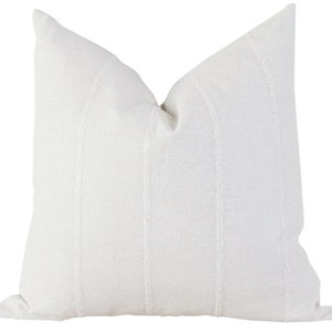White Pillow Cover 20x20, Modern Farmhouse Throw Pillow Covers 18x18, Farmhouse Pillow Covers White Pillows, White Textured Pillow