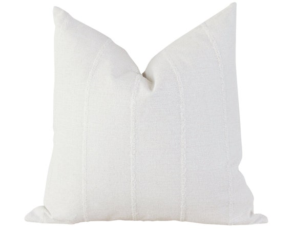 White Pillow Cover 20x20, Modern Farmhouse Throw Pillow Covers