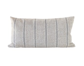 gray striped throw pillows