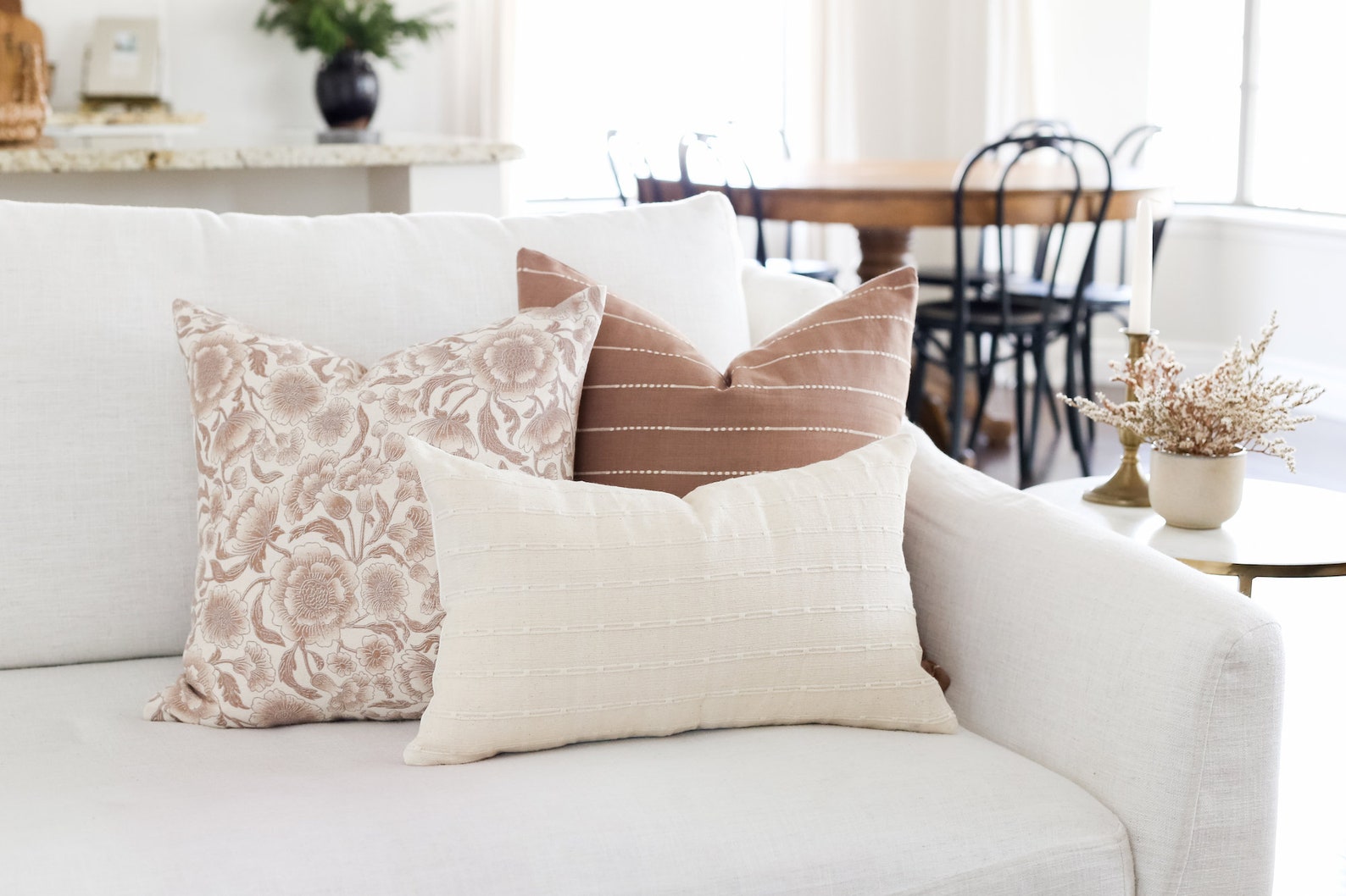 Cream Stripe Pillow Covers Textured Dash Stripe Modern Etsy