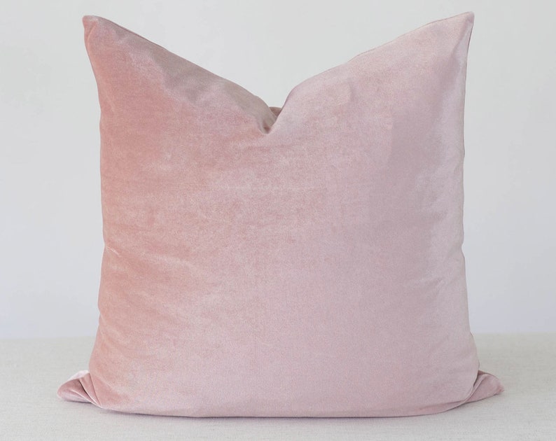 Dusty Rose Velvet Pillow Blush Velvet Pillow Pink Velvet Etsy