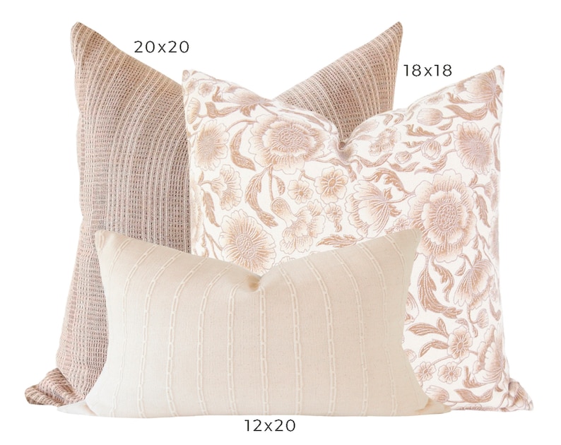 Fall Pillow Cover Set Neutral Pillow Combination Farmhouse Etsy