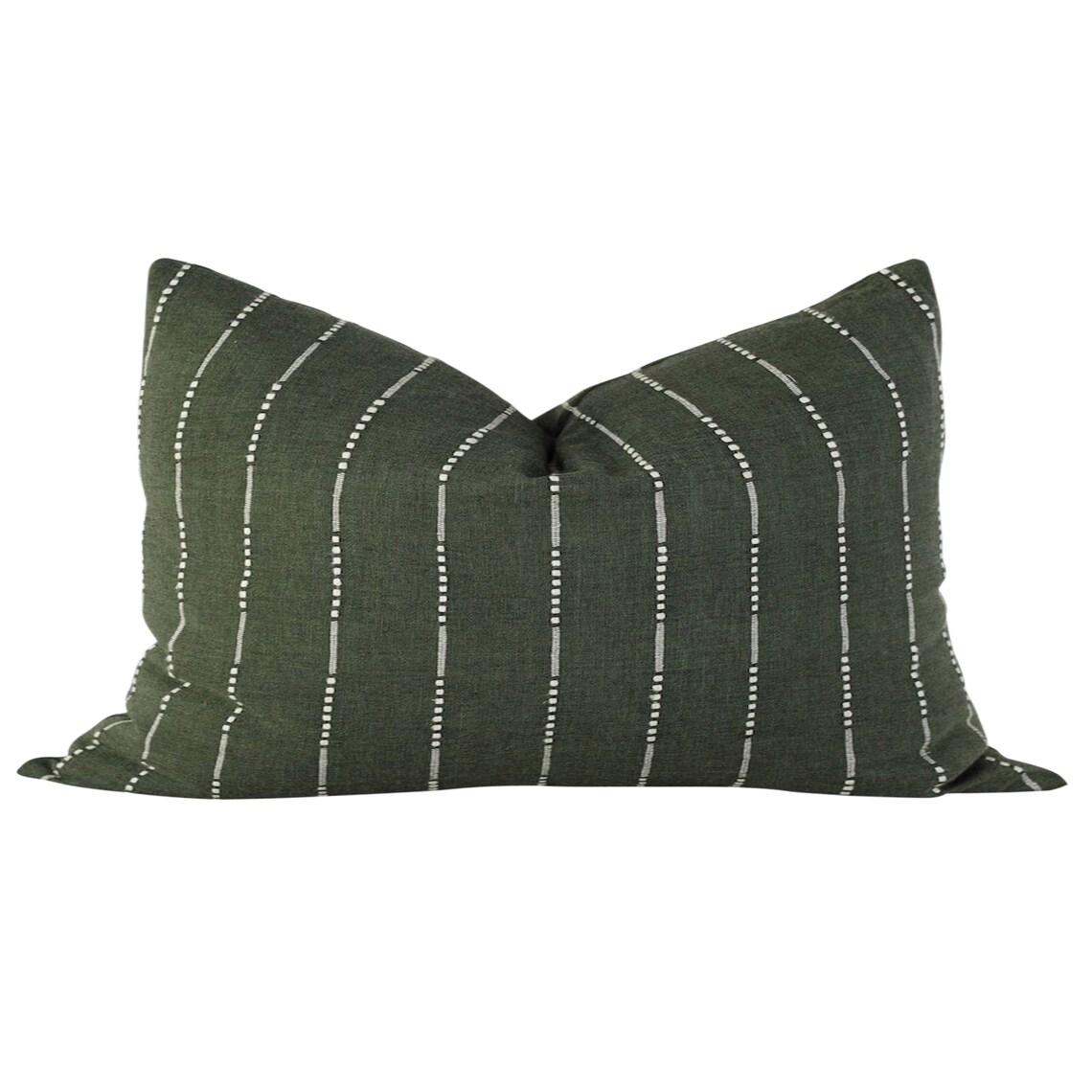 Green Stripe Pillow Cover Green Linen Pillow Covers 18x18 Etsy