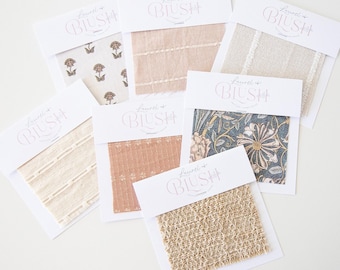 Fabric Swatch Sample: Laurel and Blush Pillow Fabric