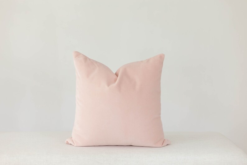 Blush Velvet Pillow Cover Blush Pillow Velvet Pillow Cover Etsy