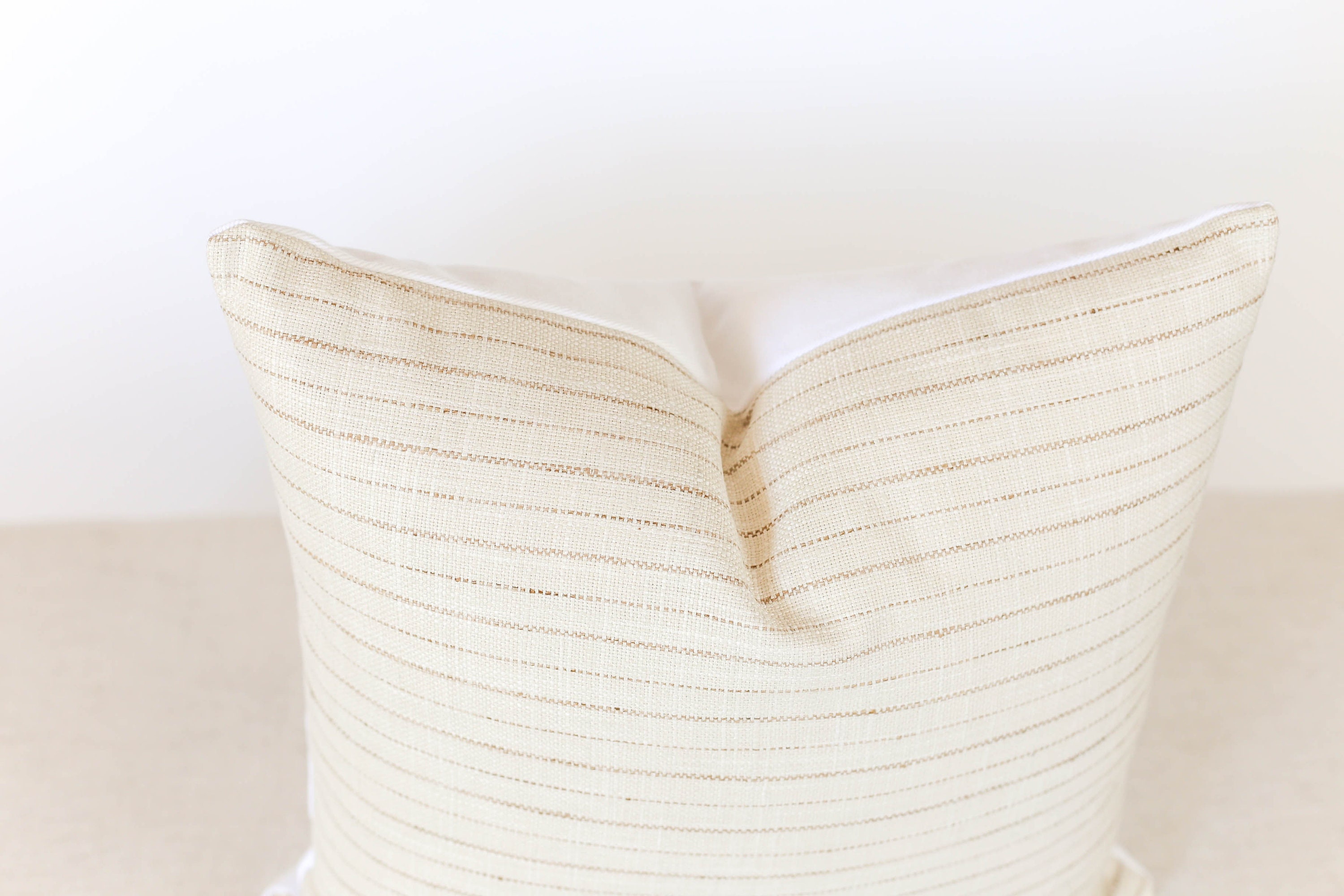 Cream Striped Pillow Covers Modern Farmhouse Pillows Woven Etsy
