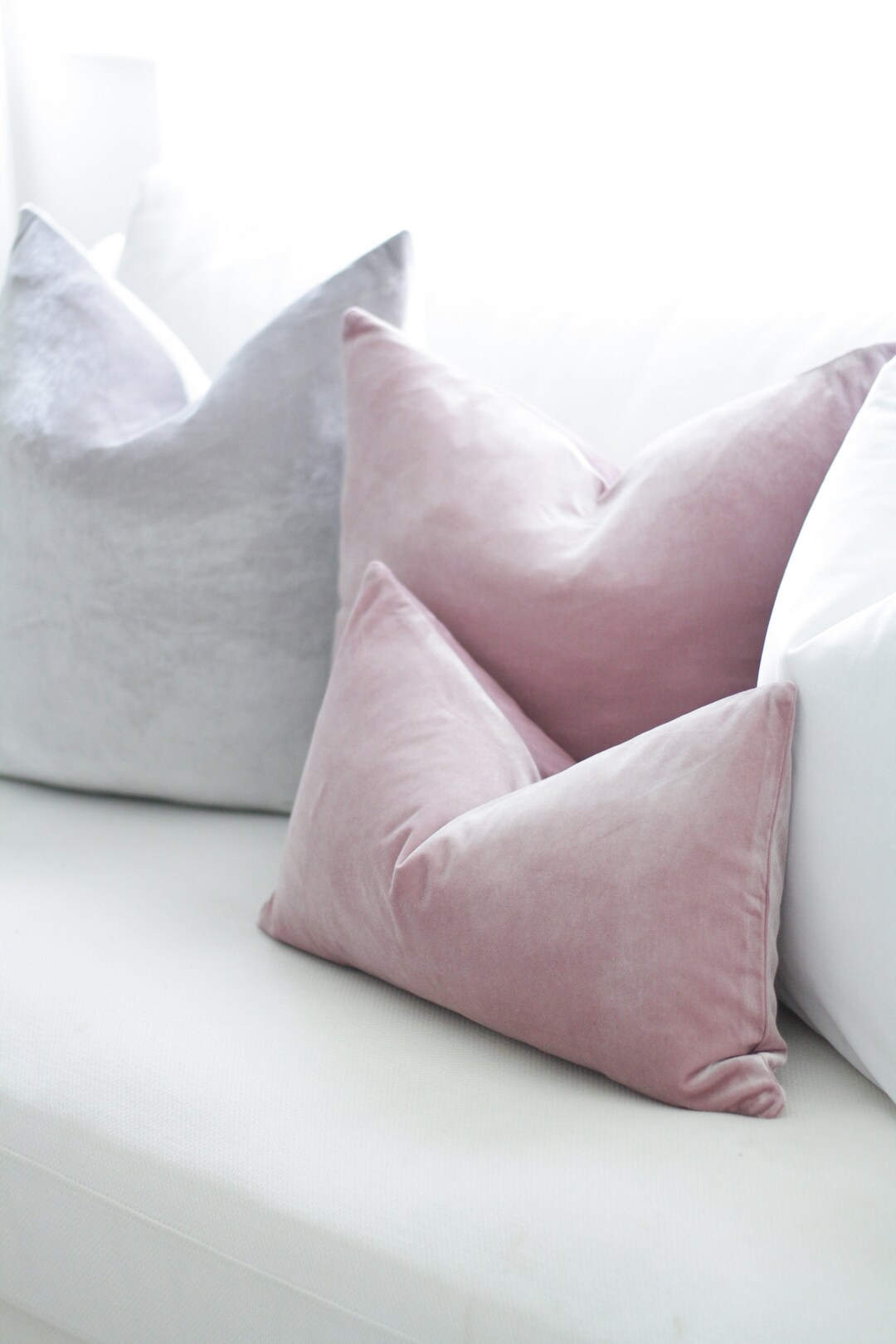 Grey Velvet Pillow Grey Velvet Pillow Cover Velvet Pillow Etsy