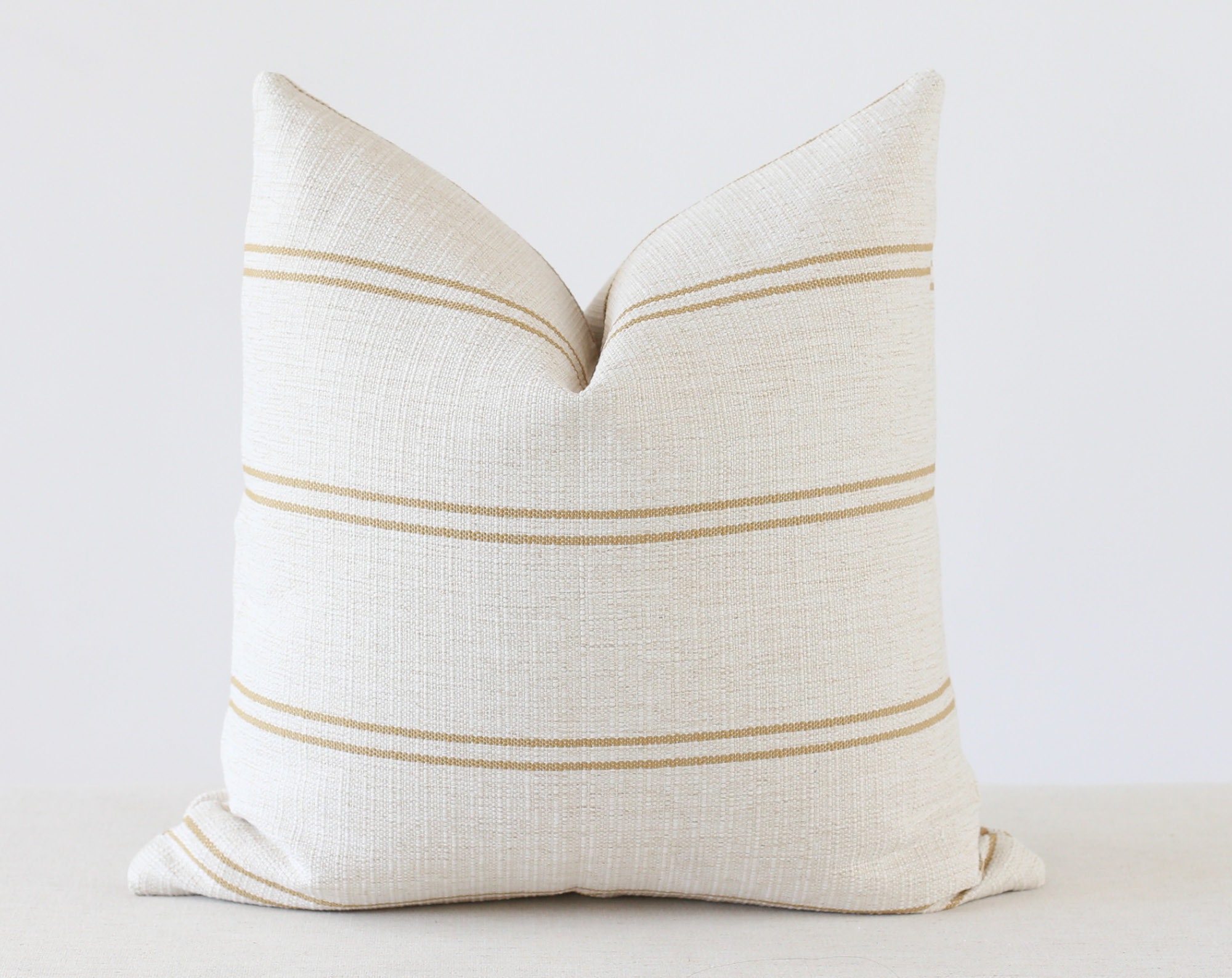 yellow stripe pillow