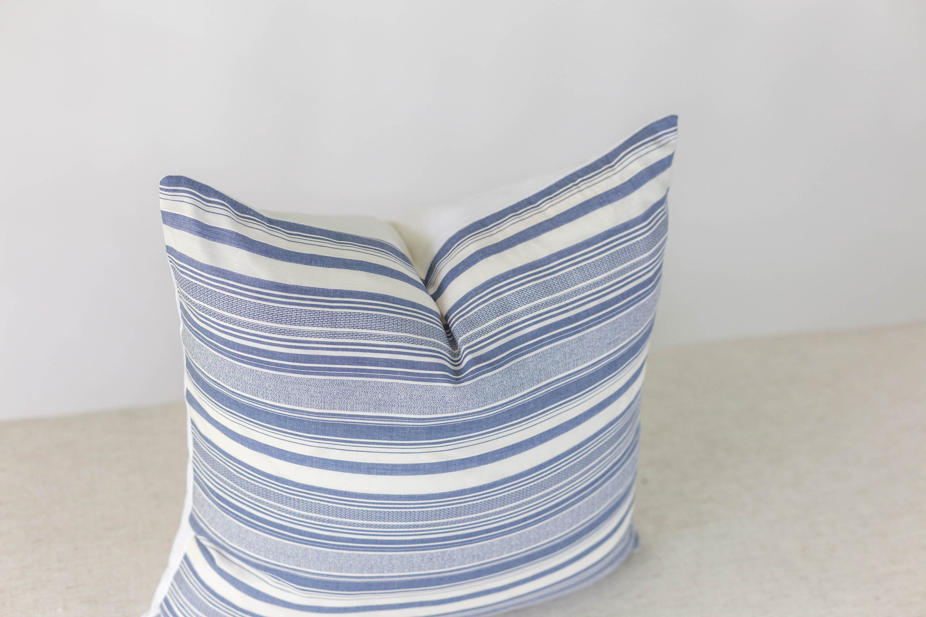 Blue and White Stripe Pillow Cover Blue Pillow Stripe Pillow Etsy