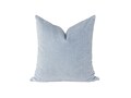 Light Blue Velvet Pillow Cover: Designer Throw Pillows, Handmade in USA