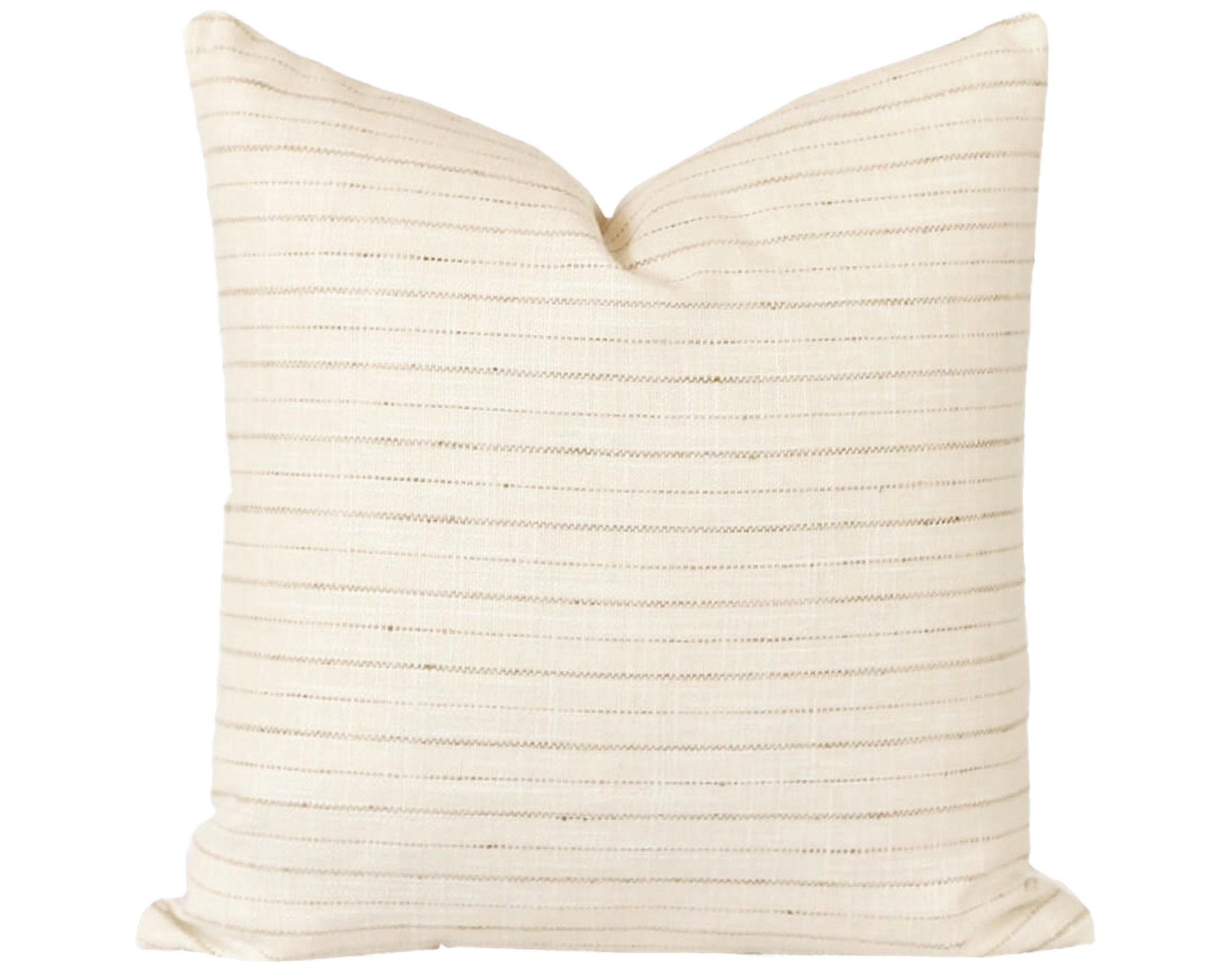 Cream Striped Pillow Covers Modern Farmhouse Pillows Woven Etsy