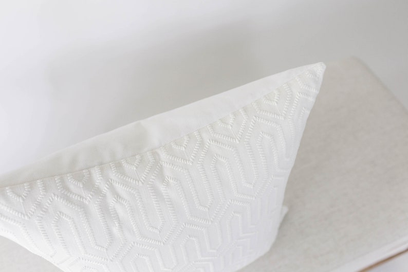 White Textured Pillow Cover 20x20 Pillow Cover Pillow Cover Etsy