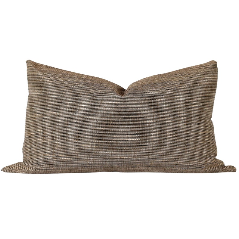 Tweed Pillow Cover Brown Throw Pillow Farmhouse Pillow Etsy