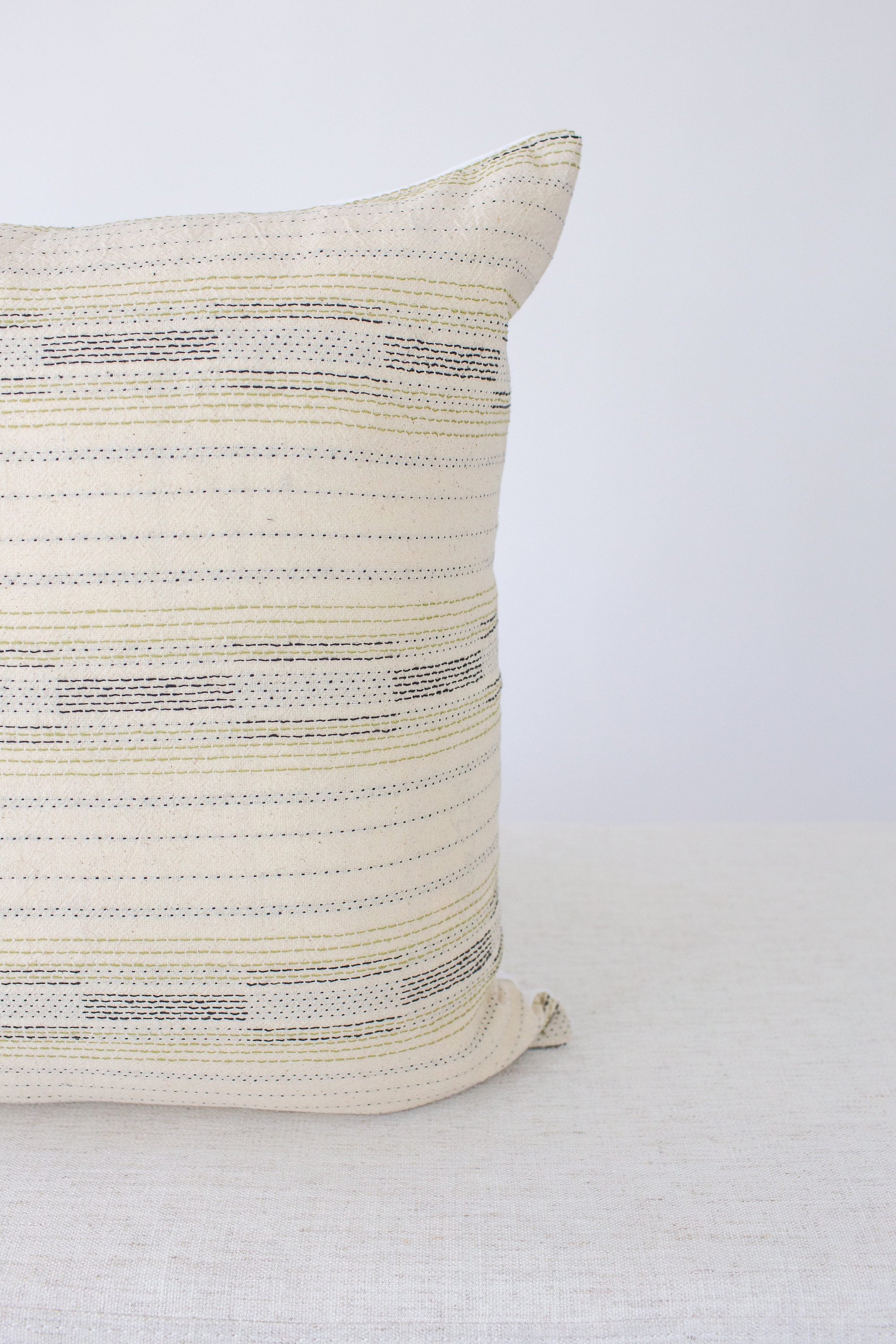 Black and Gold Stripe Pillow Cover 20x20 Beige Pillow Etsy