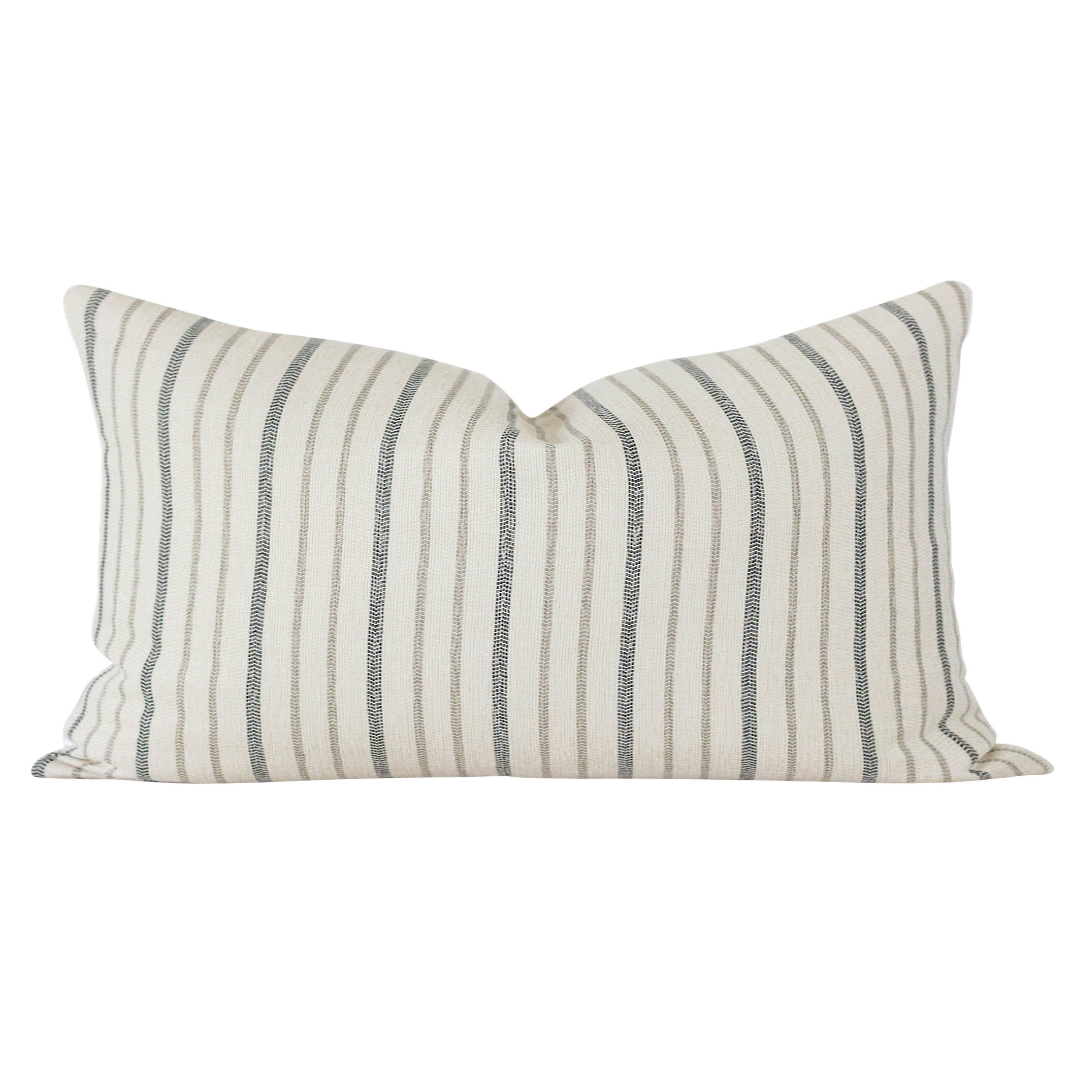 Neutral Stripe Pillow Pillows With Stripes Farmhouse Pillow - Etsy