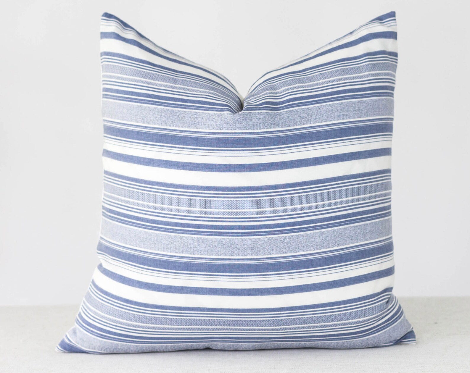 Blue and White Stripe Pillow Cover Blue Pillow Stripe Pillow Etsy
