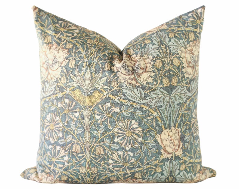 Teal Pillow Cover Floral Throw Pillow Covers Decorative Etsy