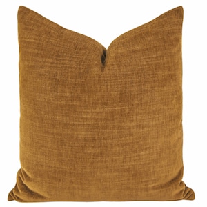 Copper Velvet Pillow, Fall Velvet Pillow, 20x20 Pillow Cover, Orange Velvet Pillows, Velvet Pillow 18x18, Textured Velvet Covers