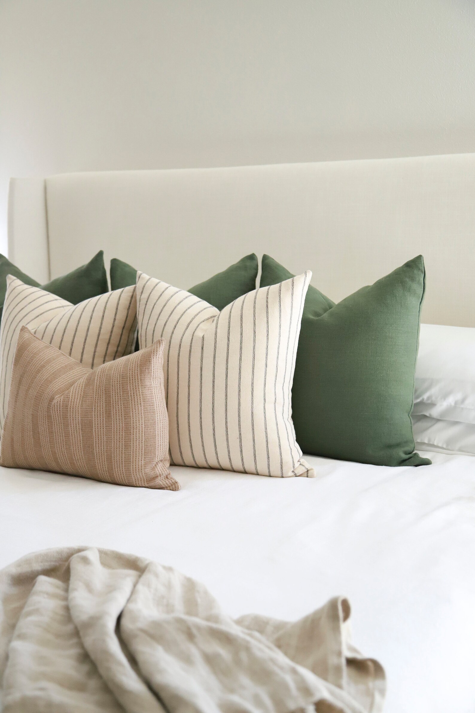 Green Linen Pillow Cover Moss Green Linen Pillow Sage Green Etsy