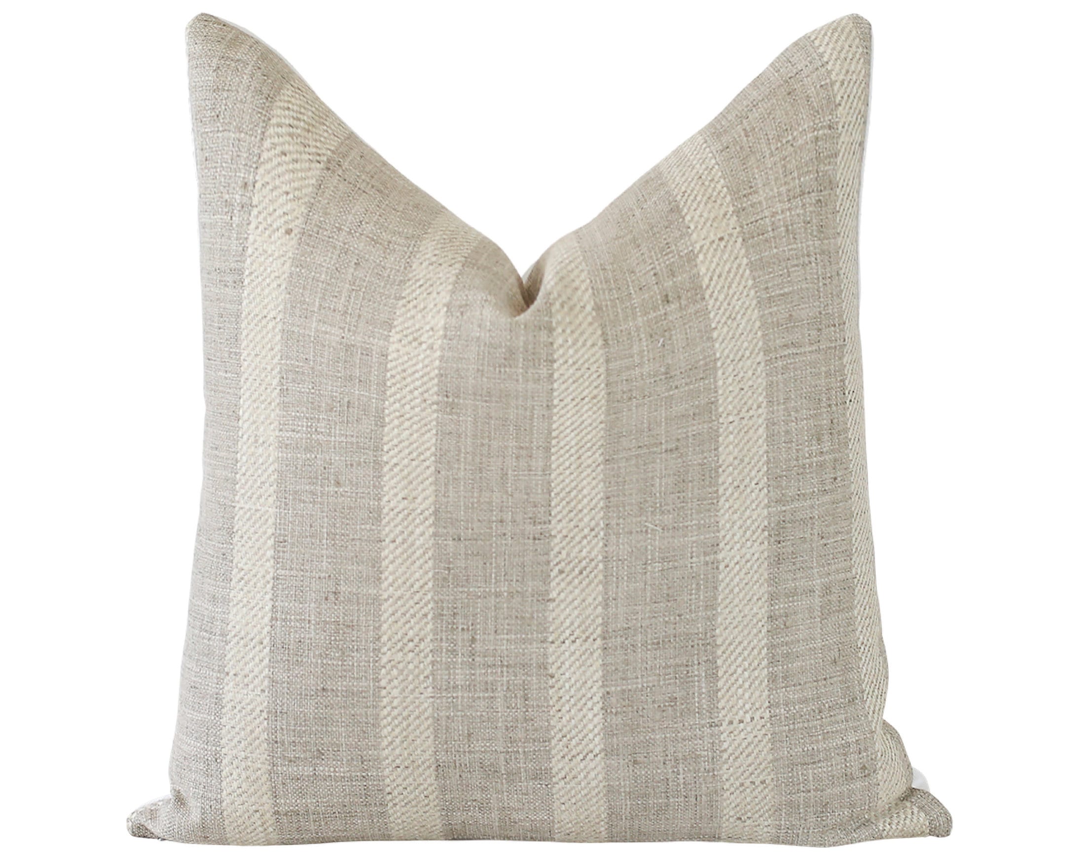 One Cream Belgian Linen Zippered Pillow cover / 12x18 Pillow cover / Plain  20x20 pillow cover / Cream 18x18 / Solid Cream Cushion