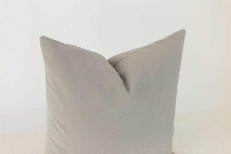 Grey Velvet Pillow Grey Velvet Pillow Cover Velvet Pillow Etsy