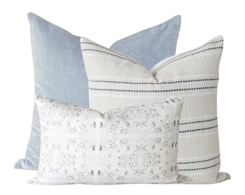 Blue Pillow Covers 20x20 Blue Velvet Pillow Cover Couch Etsy