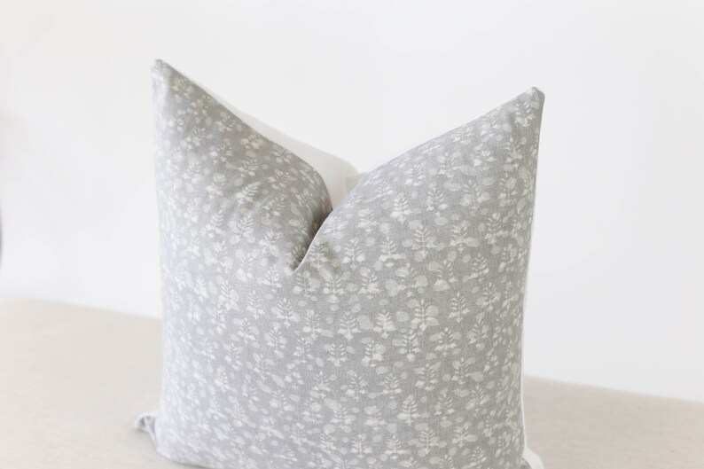 Grey Throw Pillow White and Grey Abstract Pillow Cover Grey Etsy