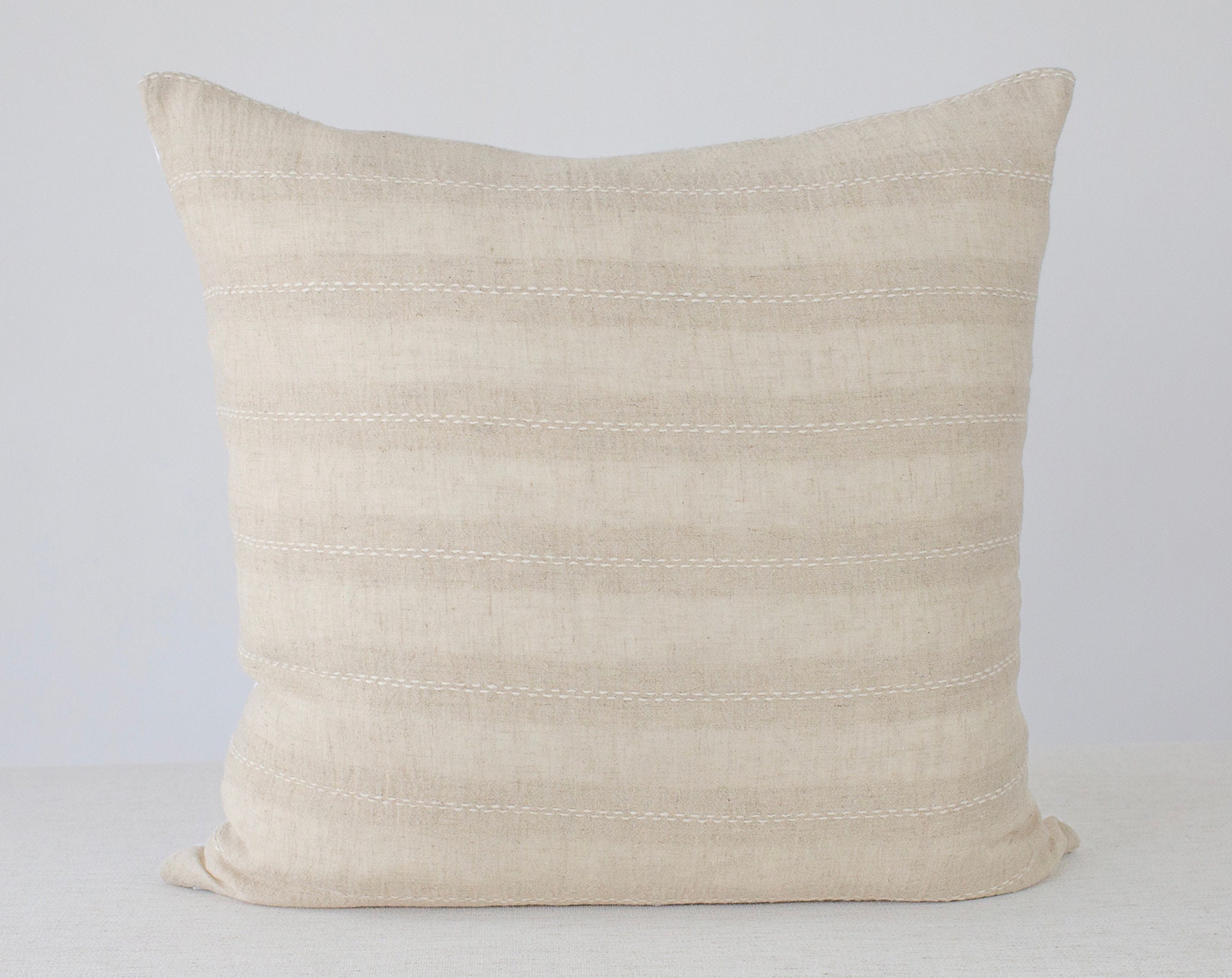 Neutral Throw Pillow beige Striped PillowNeutral Pillow Etsy