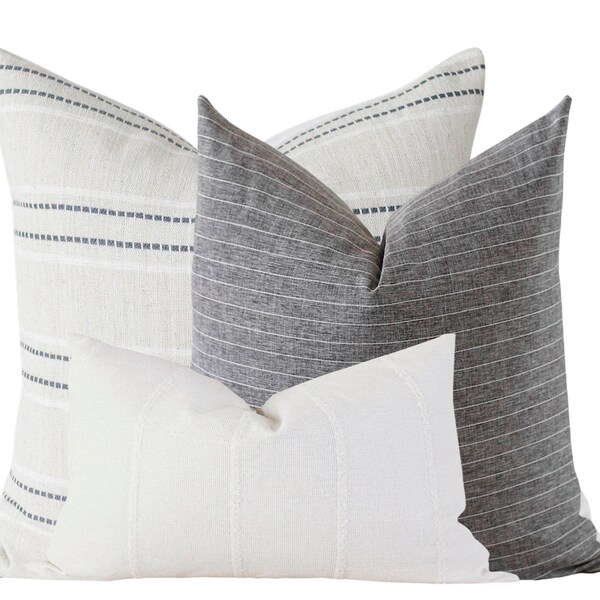 Striped Pillow Set Etsy