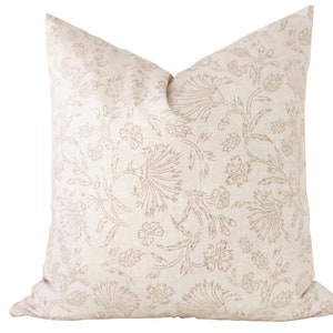 Fall Pillow Set 2 Neutral Pillows Floral Pillows Striped Pillows