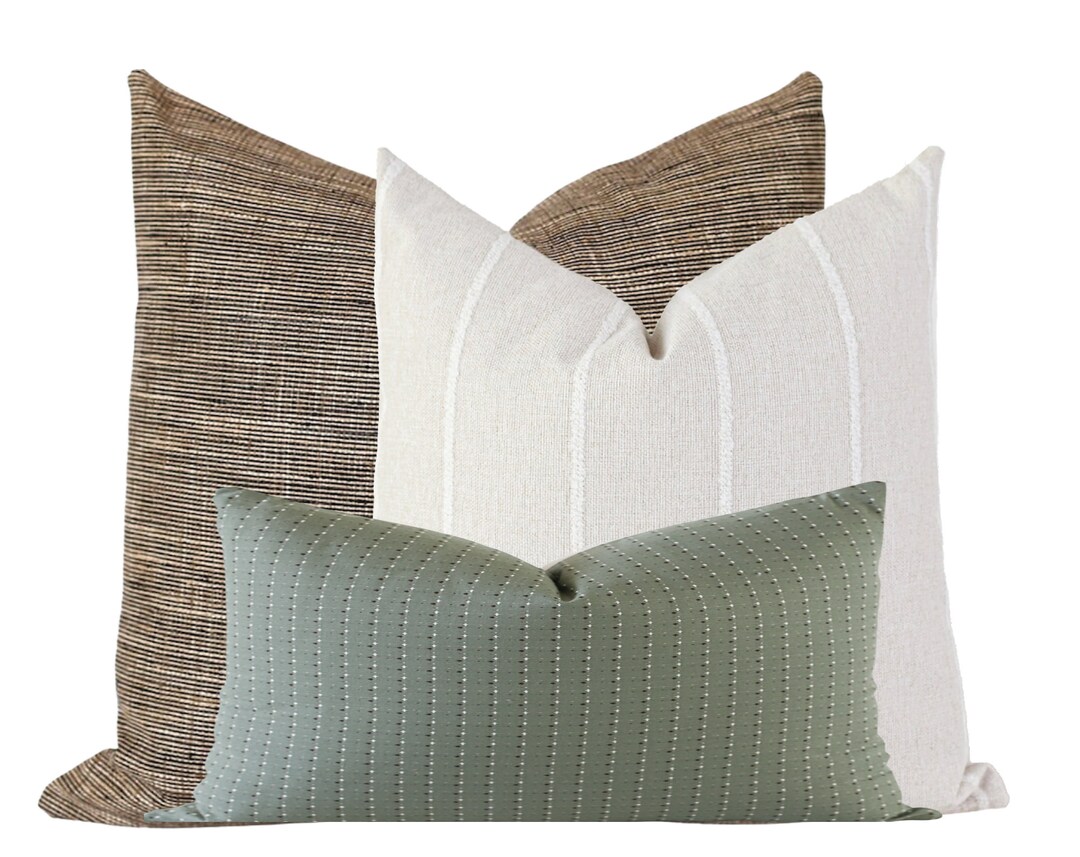 Couch Pillows Set, Tweed Pillow, Christmas Pillow Set, Throw Pillows