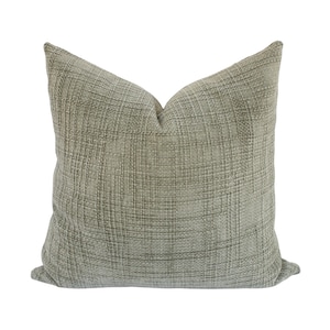 Earth Toned Pillow Cover, Green Pillow Cover, Green Decorative Pillow, Designer Throw Pillows, Soft Green Pillow, Sage Chenille Pillow Cover