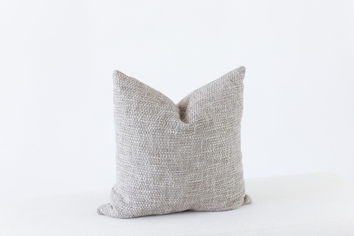 Grey Textured Pillow Grey Textured Pillow Cover Grey Pillow Etsy