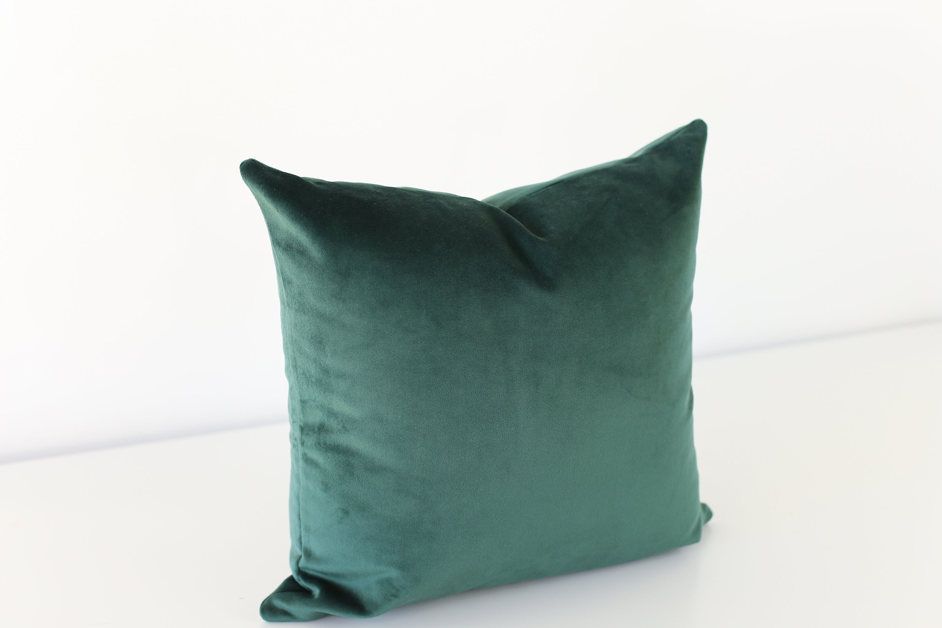 Emerald Velvet Pillow Cover Green Emerald Green Pillow Etsy