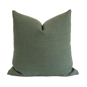 Green Linen Pillow Cover, Moss Green Linen Pillow, Sage Green, Pillow Covers 20x20, Designer Throw Pillows, Green Throw Pillows