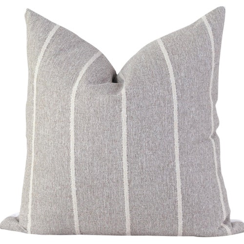 Grey and White Pillow Cover 20x20 Grey Textured Pillow Etsy