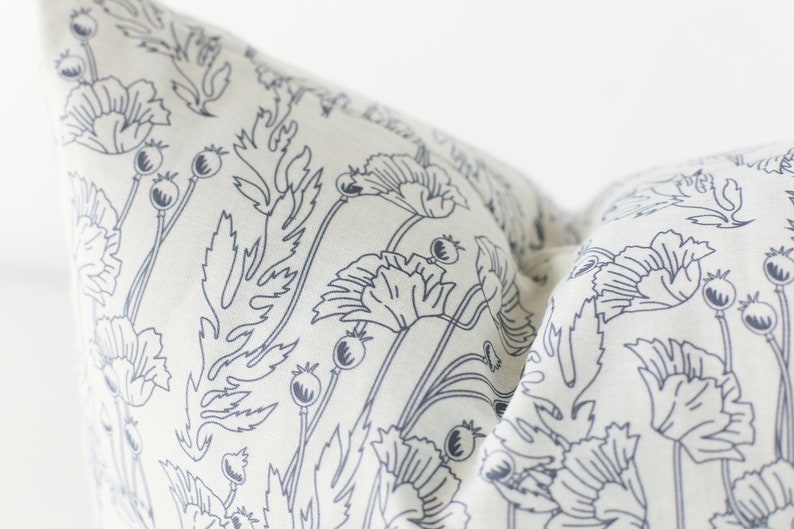 Spring Pillows Covers 20x20 Blue Floral Pillow Covers Blue Etsy