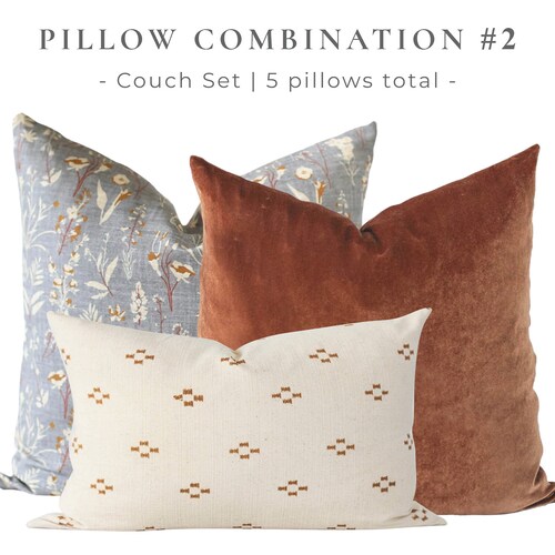 Sectional Pillow Combination Throw Pillows Set Couch Pillows Etsy
