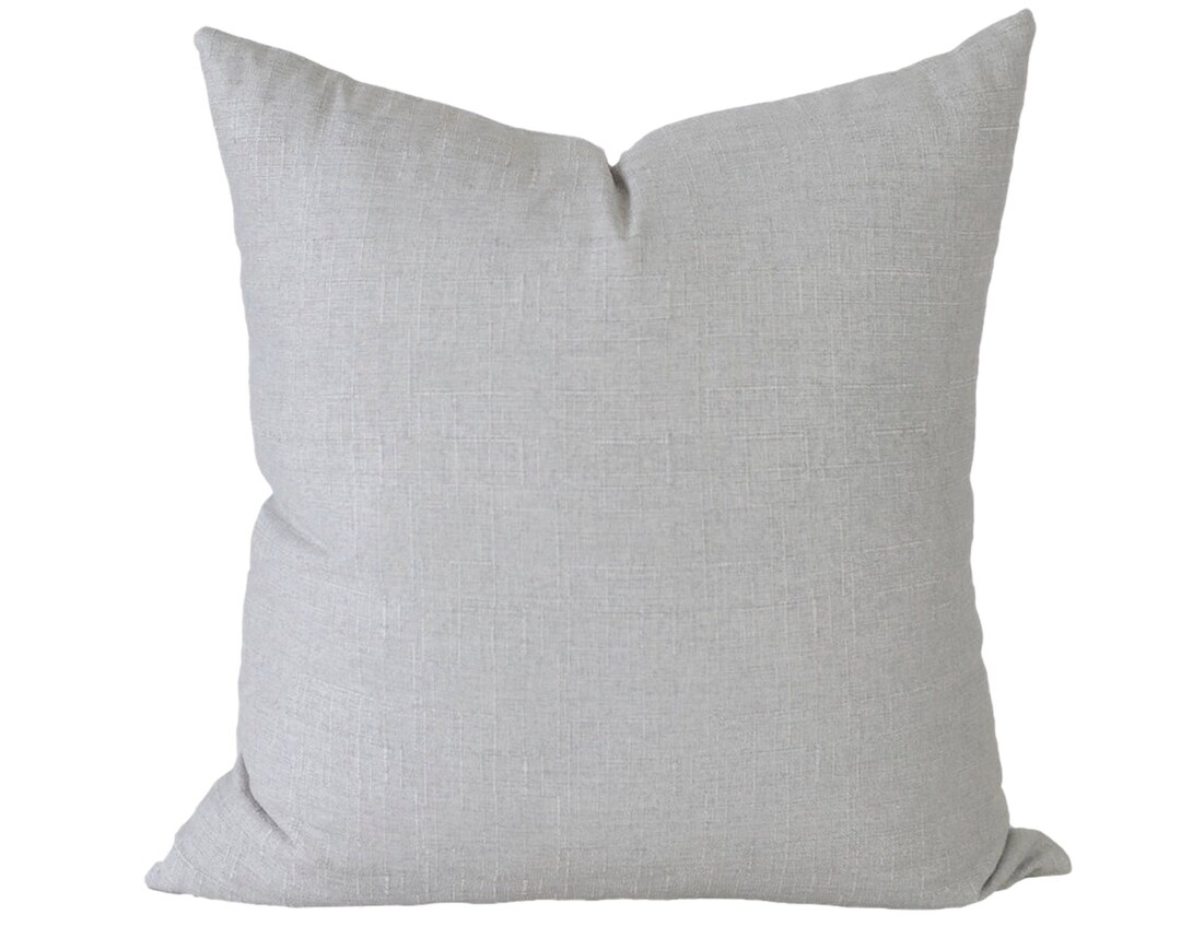 Grey Linen Pillow Cover, Grey Pillows, Light Grey Pillow Covers, Linen