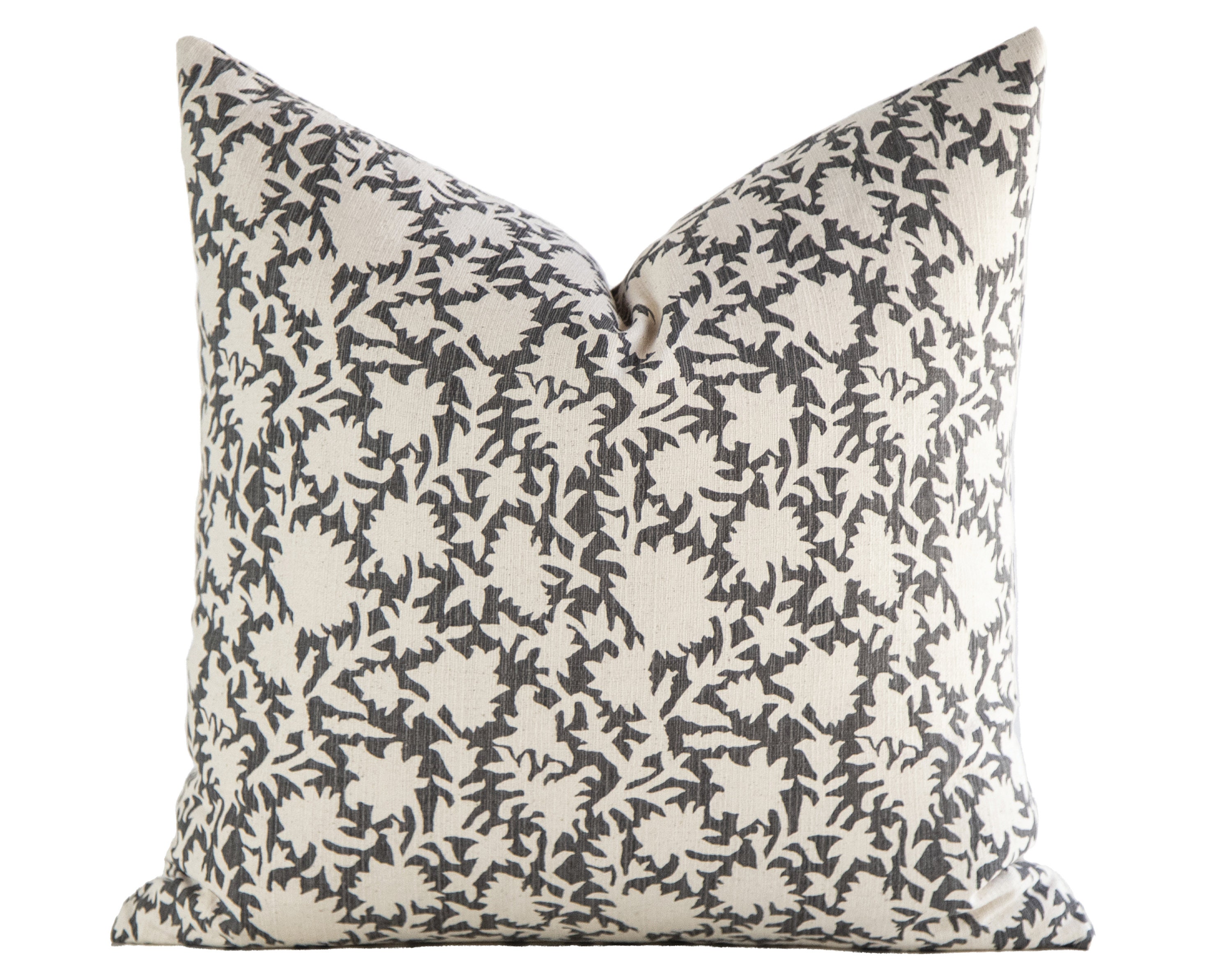 Floral Pillow Cover Tan and Black Pillow Covers Black Floral Etsy