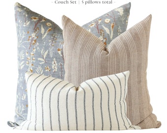 Couch Pillows Set, Pillow Combination, Throw Pillows Set, Pillow Combo Set, Hmong Throw Pillows, Floral Pillow Covers, Lumbar Pillows