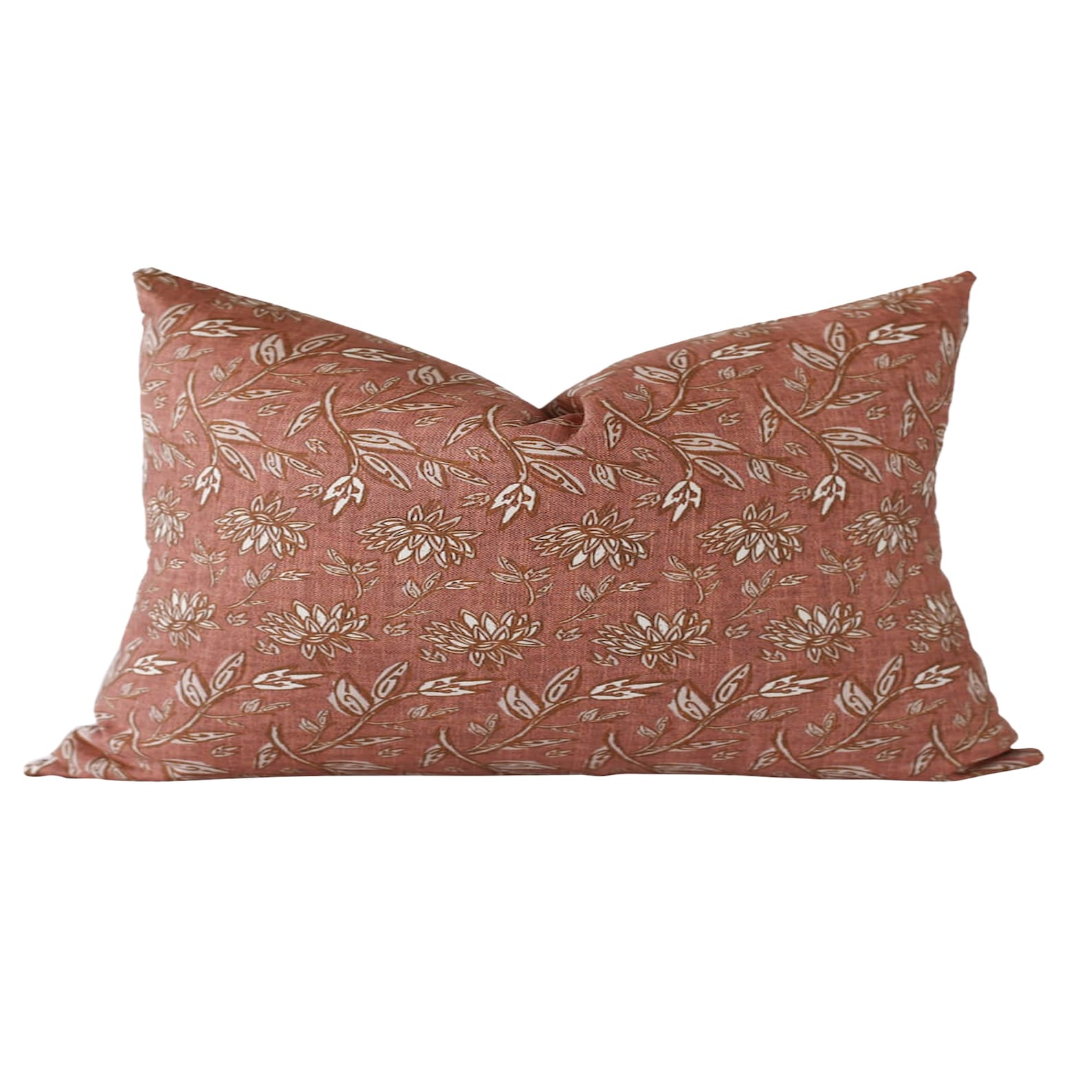 Terracotta Pillow Cover Floral Pillow Covers 20x20 Spring Etsy