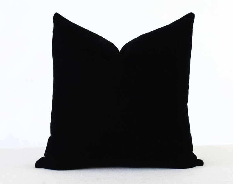 Black Velvet Pillow Glam Velvet Pillow 20x20 pillow cover Etsy