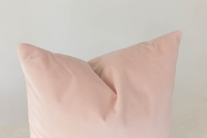 Blush Velvet Pillow Cover Blush Pillow Velvet Pillow Cover Etsy